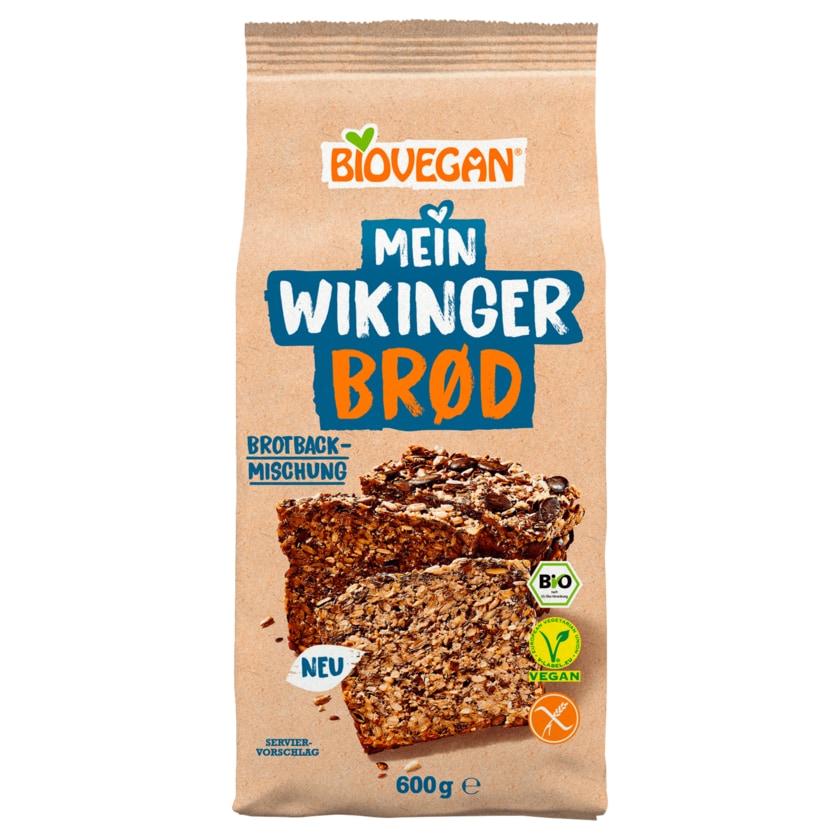 Biovegan Backmischung Wikinger Brot glutenfrei 600g